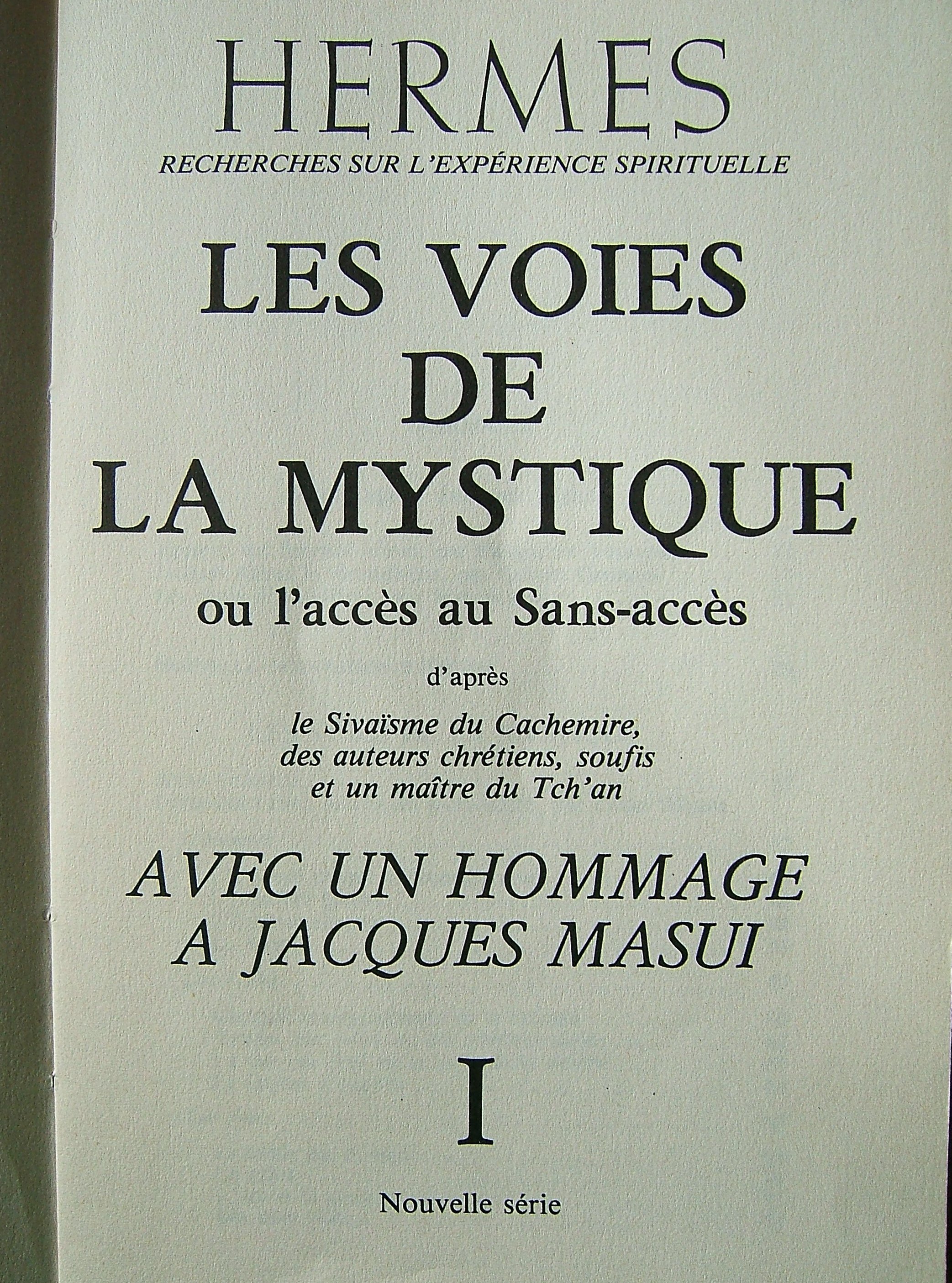 Les voies de la mystique